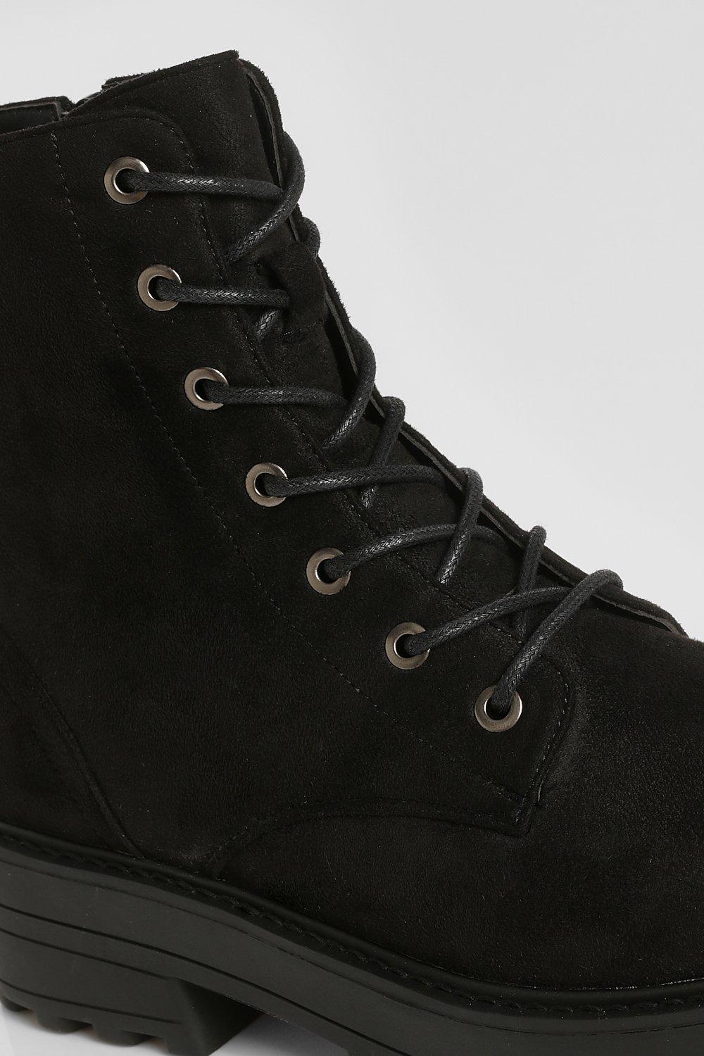 Boohoo lace on sale up hiker boots