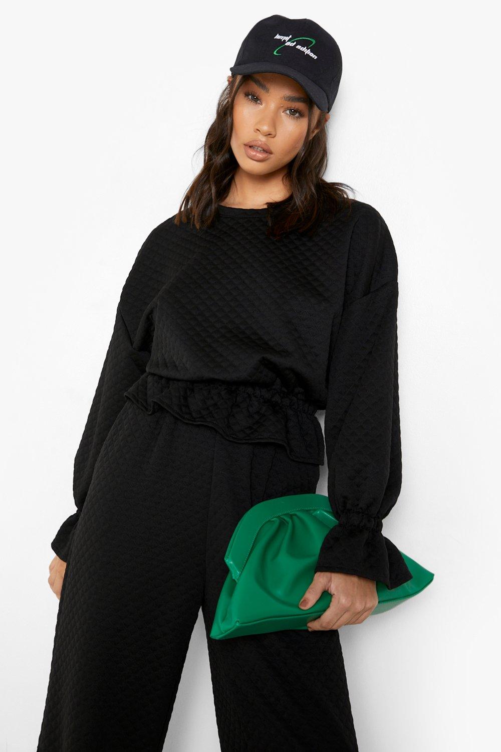 Quilted Sweatshirt Trouser Set