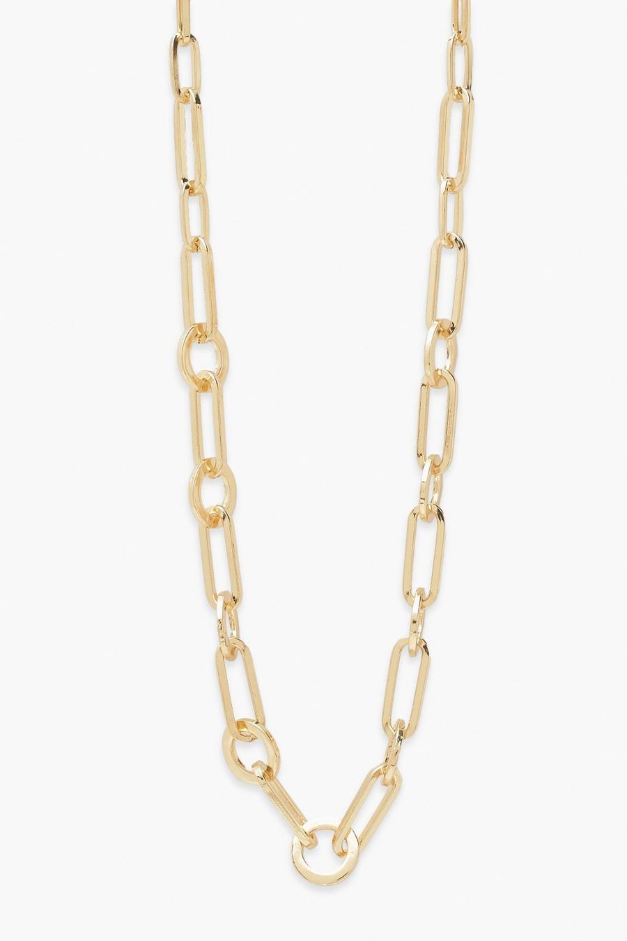 Gold Disc Mix Chain Necklace image number 1