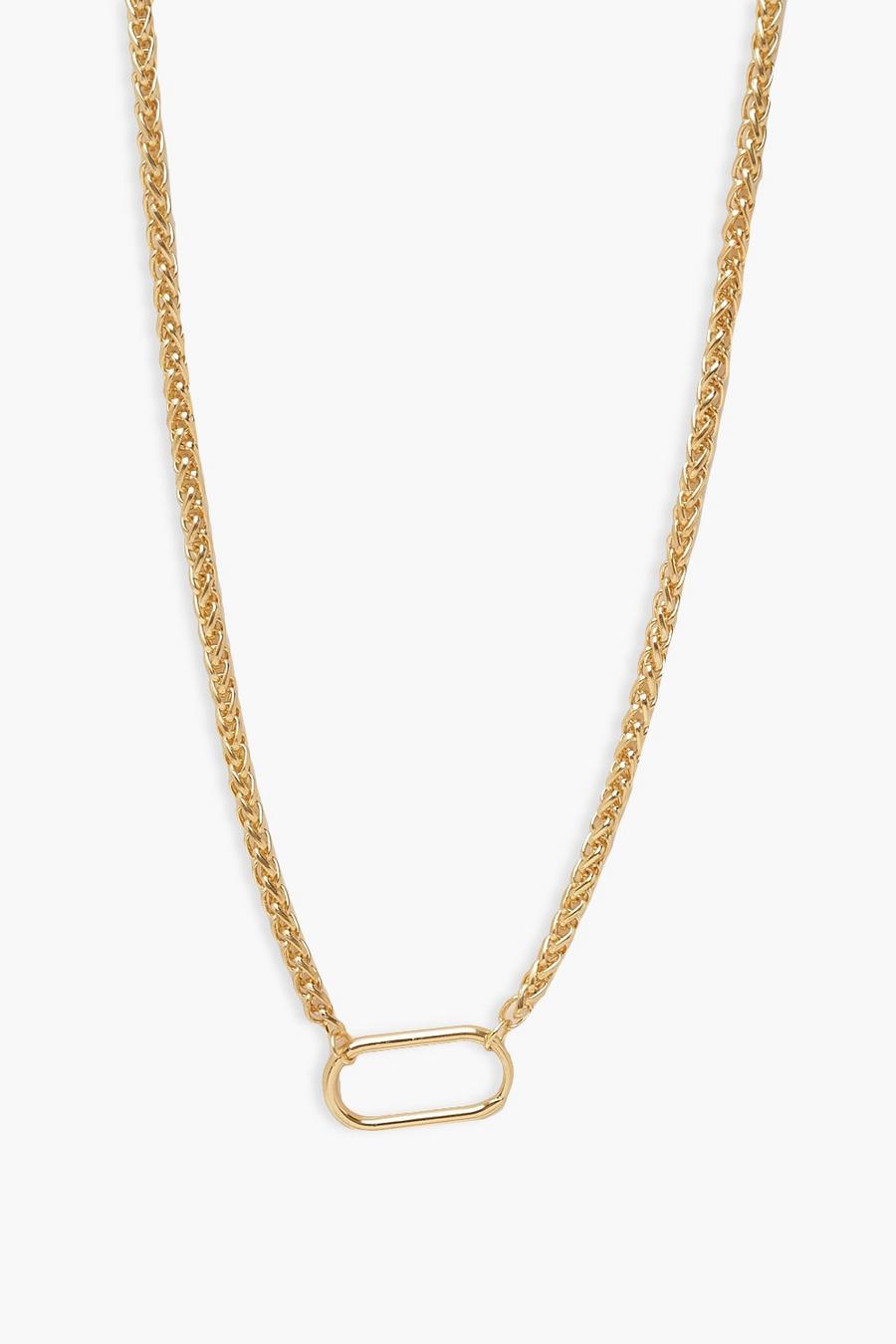 Gold Lock Chain Ketting image number 1