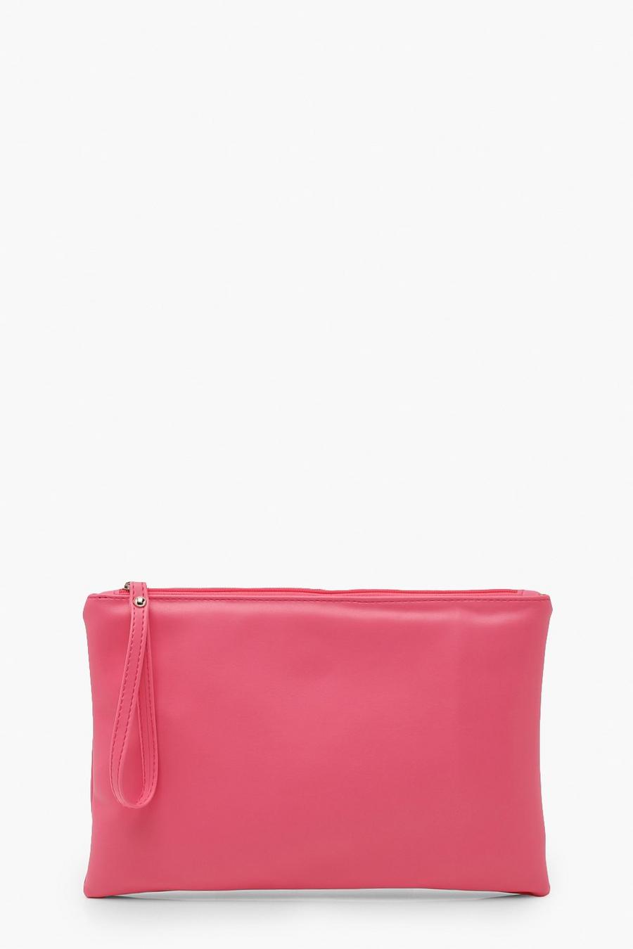 Weiche Basic-Clutch, Hot pink image number 1