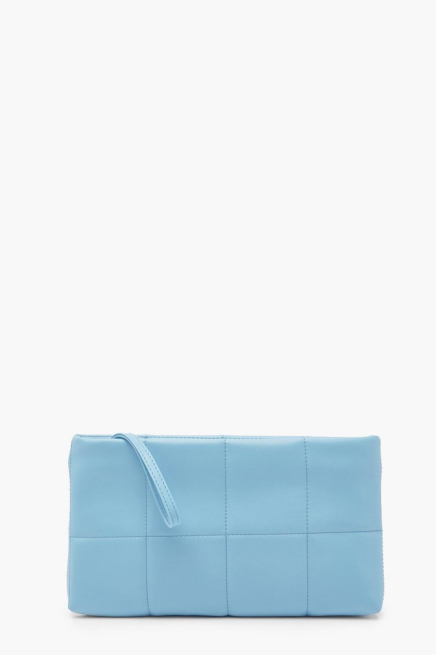 Blue Quilted Basic Clutch Bag image number 1