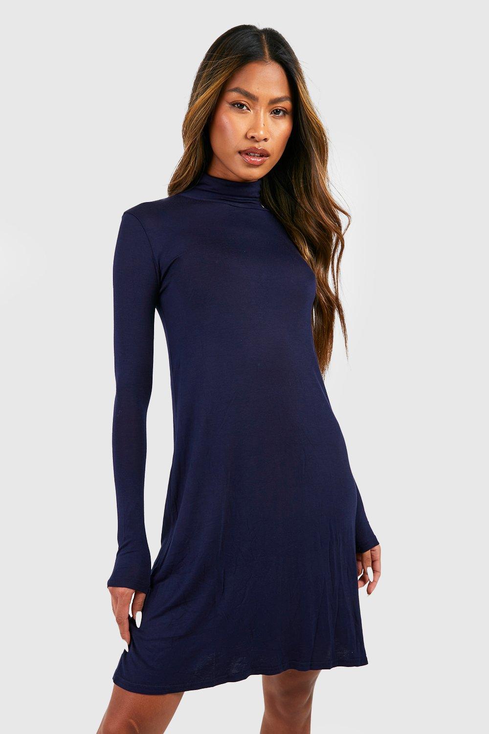 Turtle Neck Swing Dress