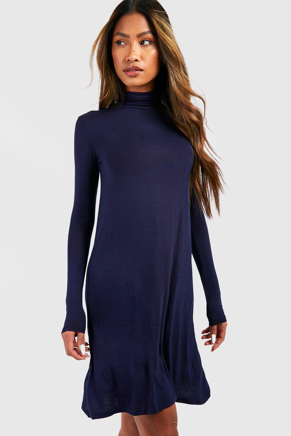 Long sleeve swing dress hot sale uk