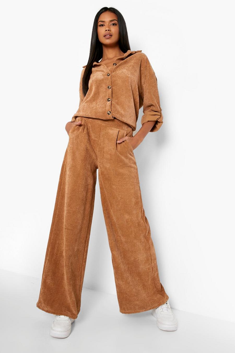 Camel Slouchy Relaxed Fit Cord Joggers image number 1