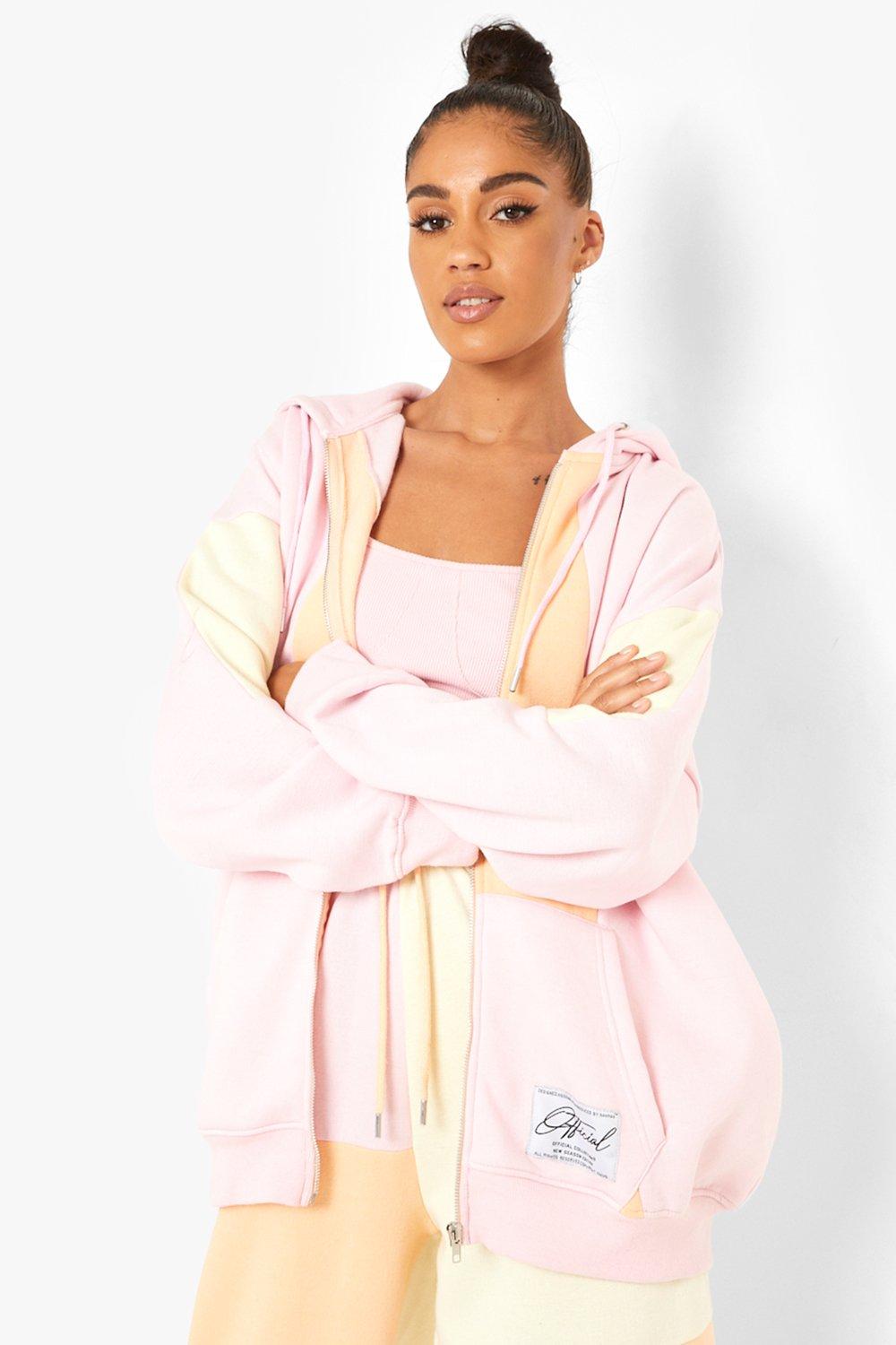 Uo pastel colour outlet block hoodie