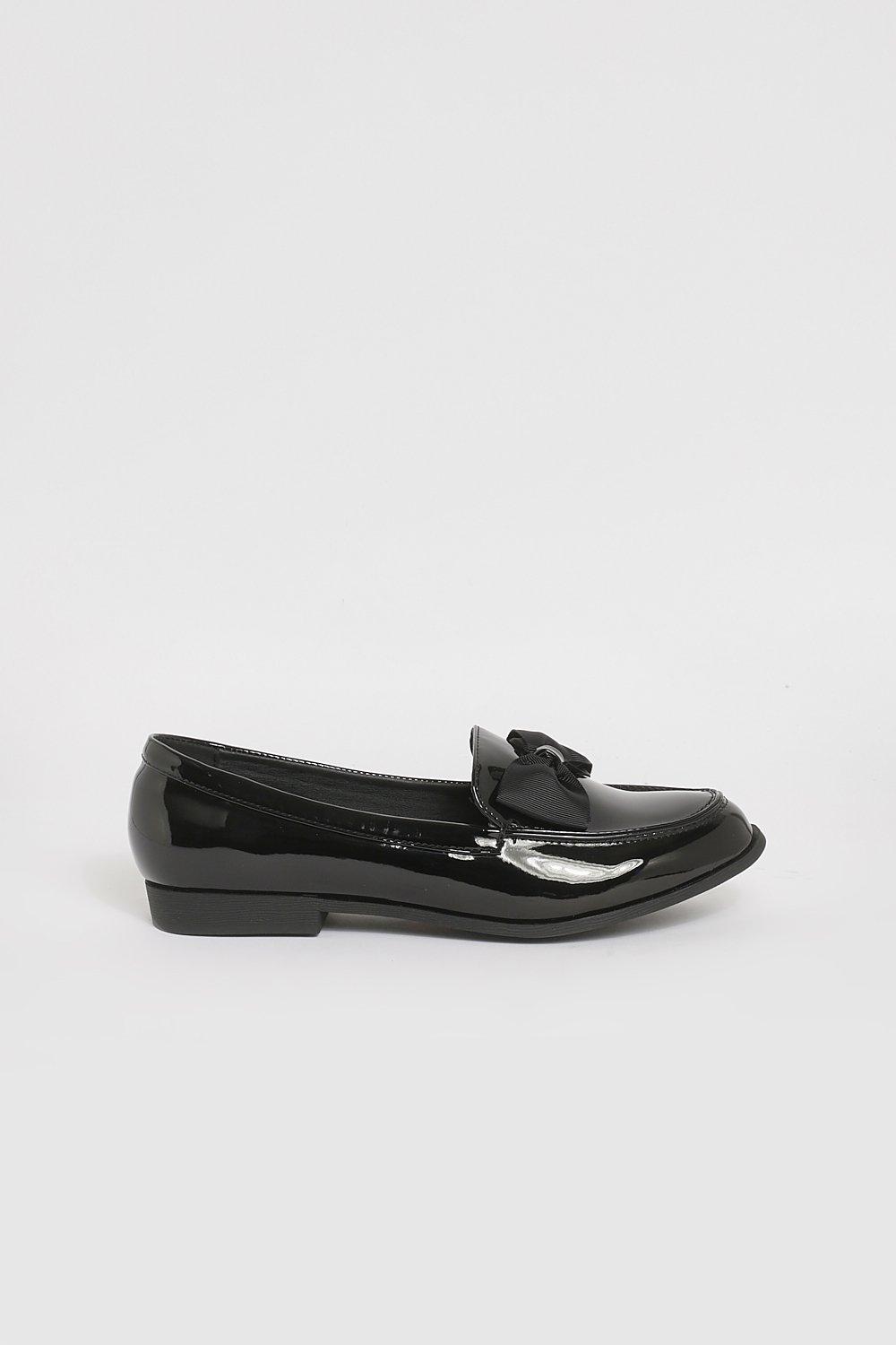 Patent loafers with on sale bow