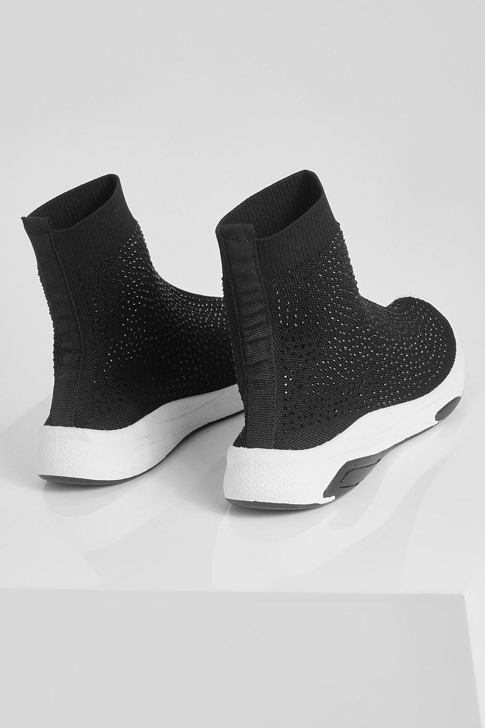 diamante black trainers