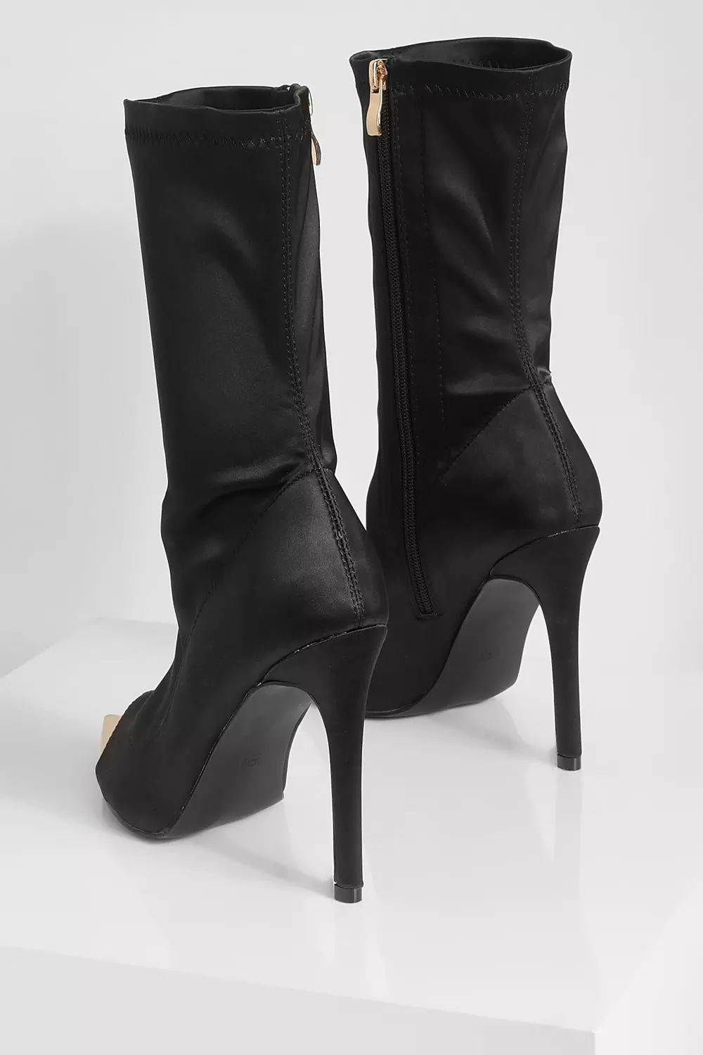 Peep toe stiletto sock boots clearance
