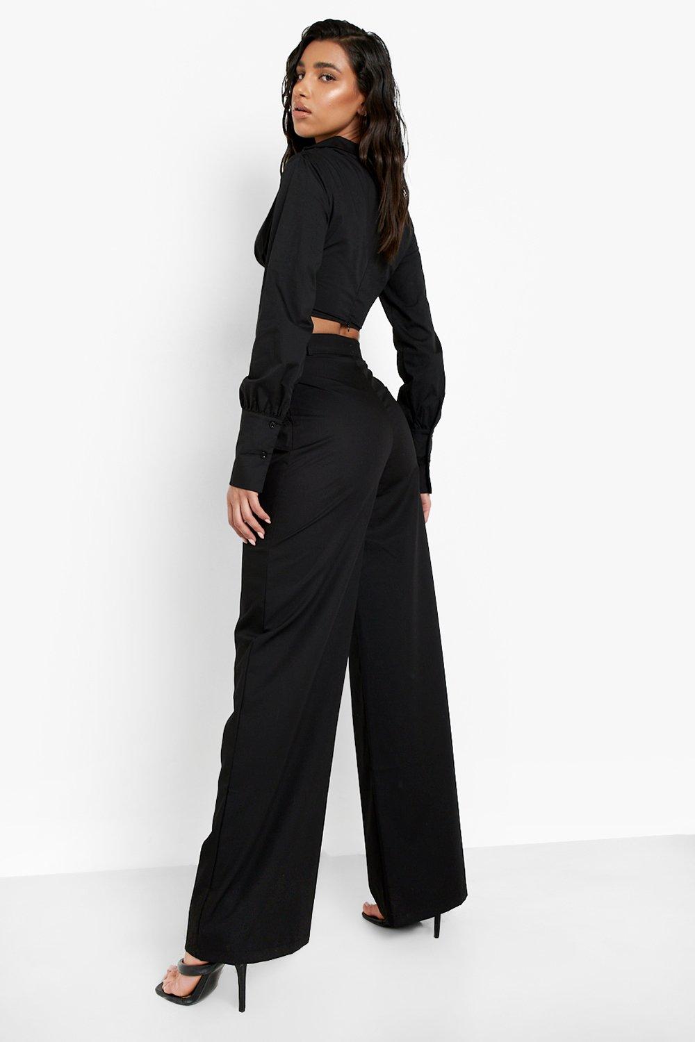 Pantalón traje tiro alto, Pantalones de mujer