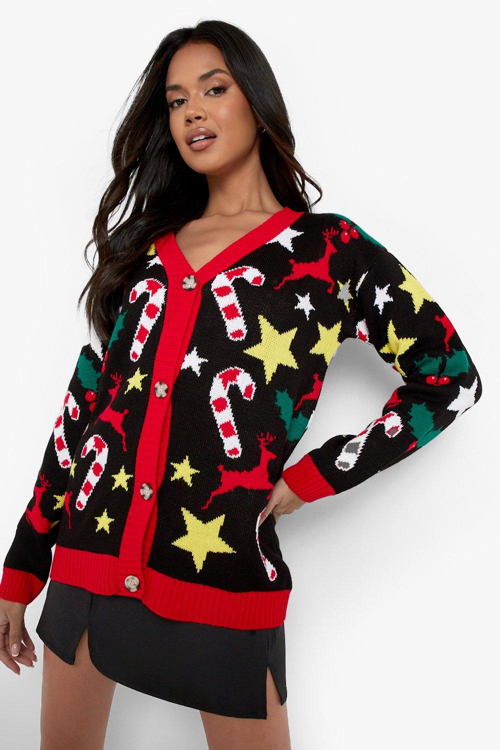 Womens Ugly Christmas Cardigan | Boohoo UK