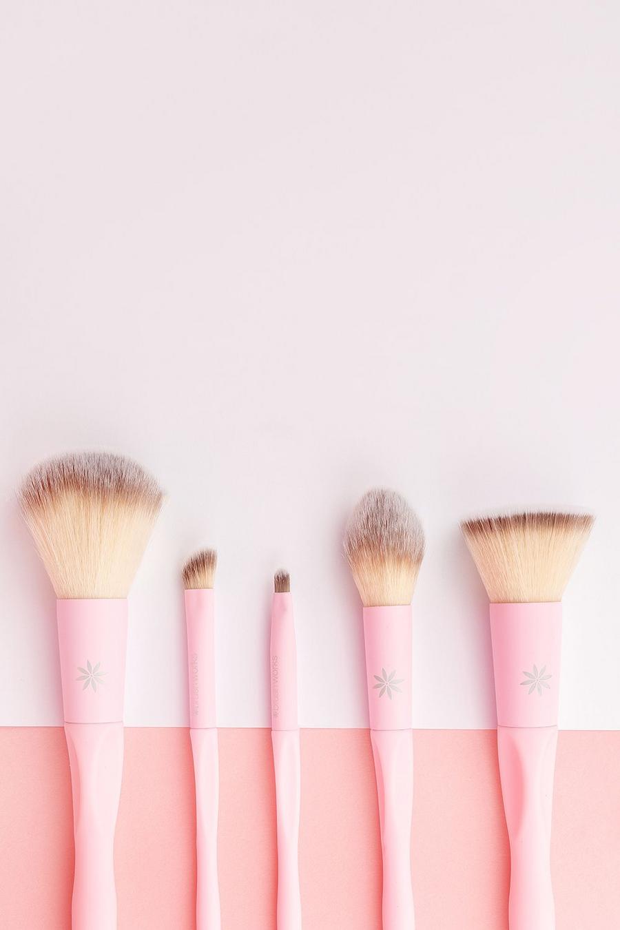 Brushworks - Lot de 5 pinceaux à maquillage, Baby pink image number 1