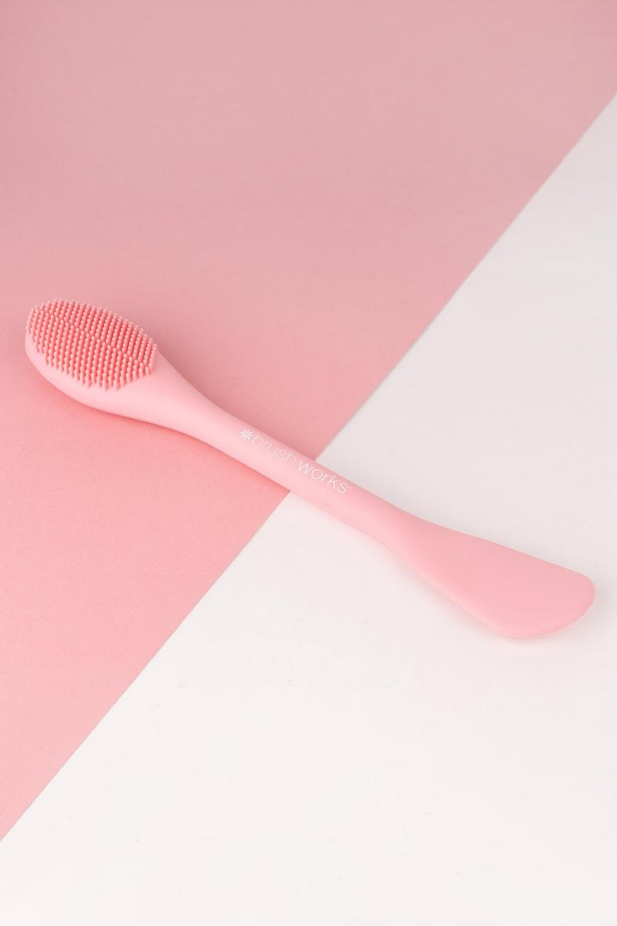Baby pink rosa Brushworks Cleansing Face Mask Applicator image number 1