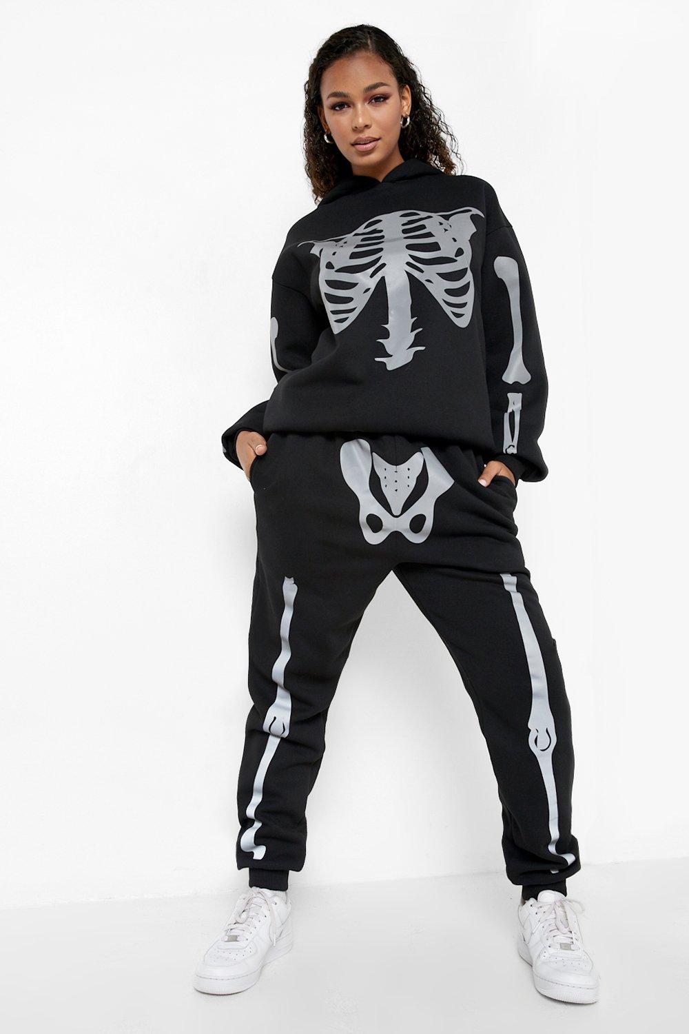 interior declaración Posicionamiento en buscadores Chándal de Halloween reflectante con estampado de esqueleto | boohoo