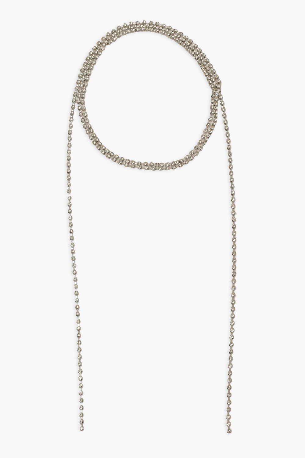 Collana con pendente lungo e strass