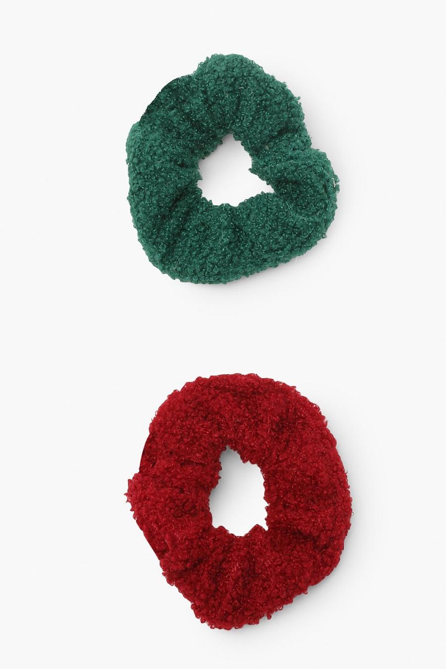 Multi Teddy Borg Scrunchies 2 Pack image number 1