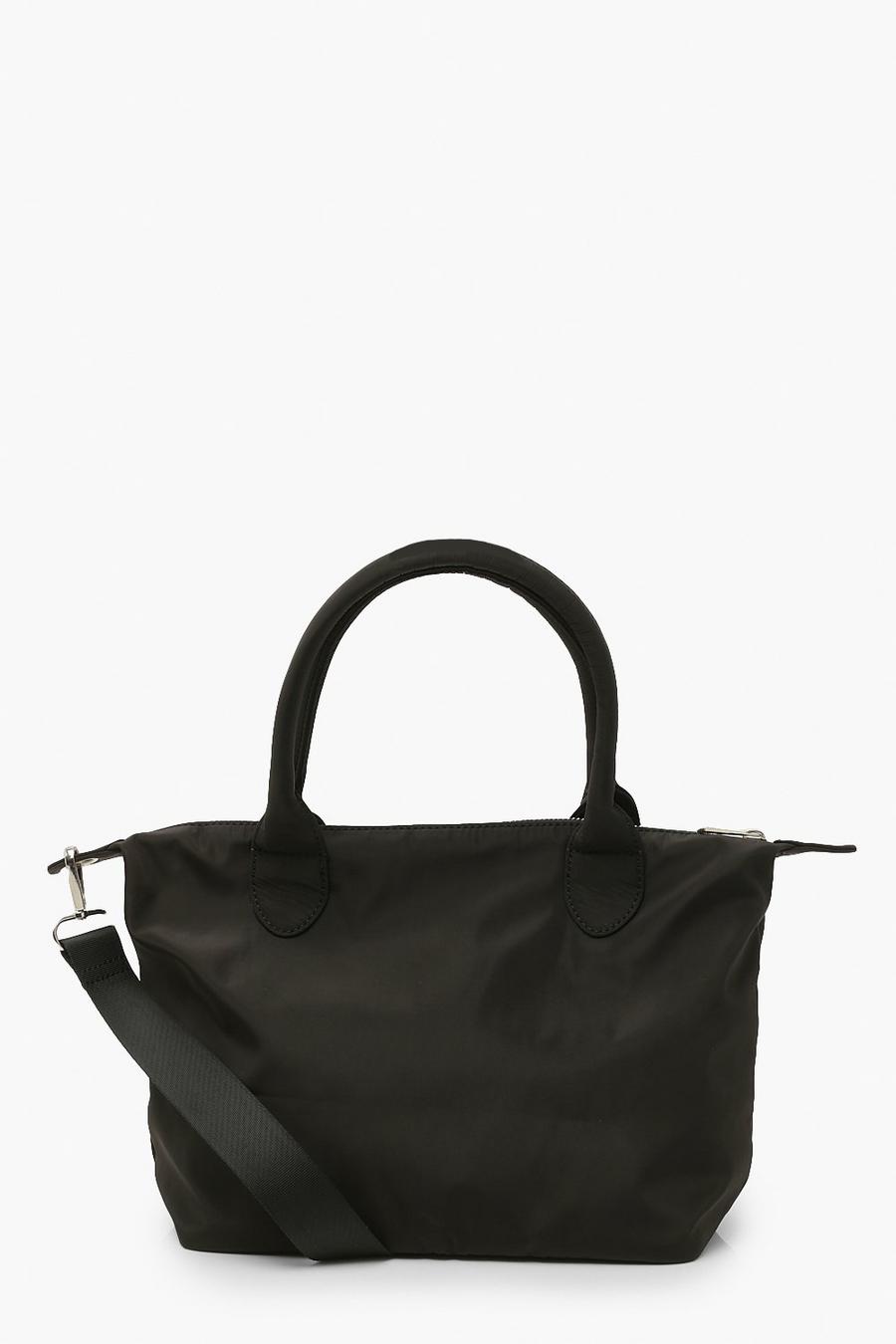 Black Small Nylon Tote Bag image number 1