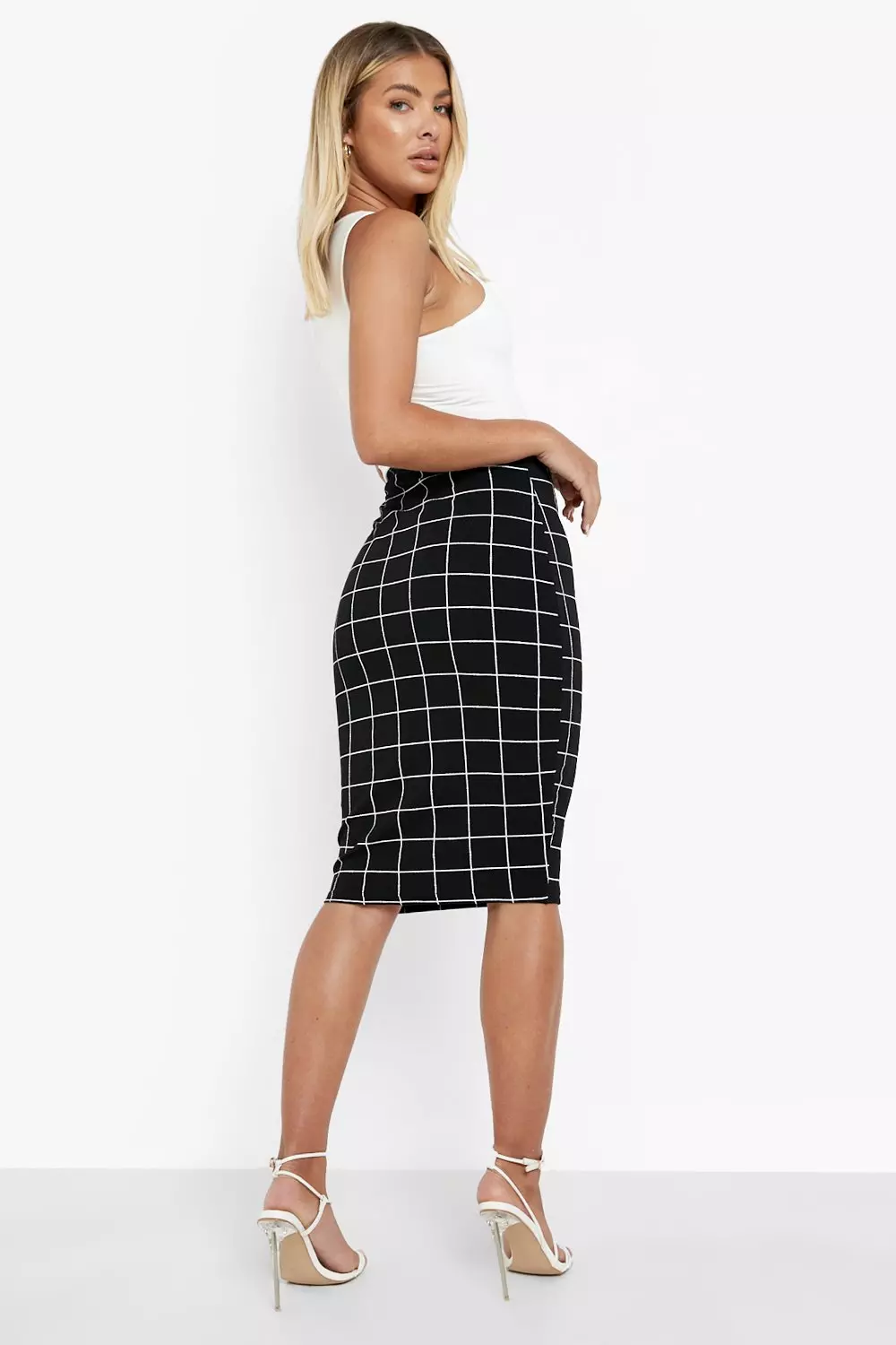 Plaid pencil skirt xl best sale