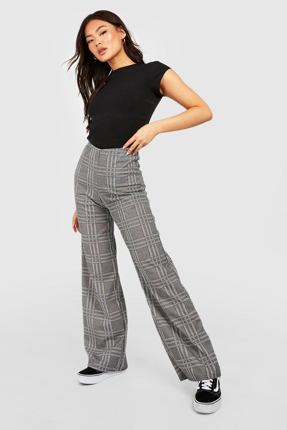 Pantalon de pernera ancha con cuadros escoceses boohoo ES