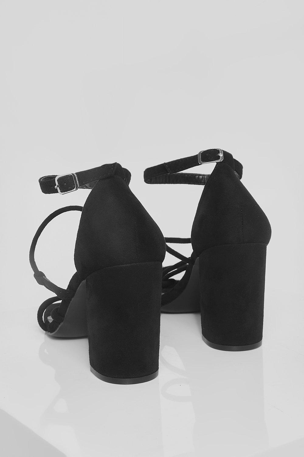 Boohoo black block on sale heels