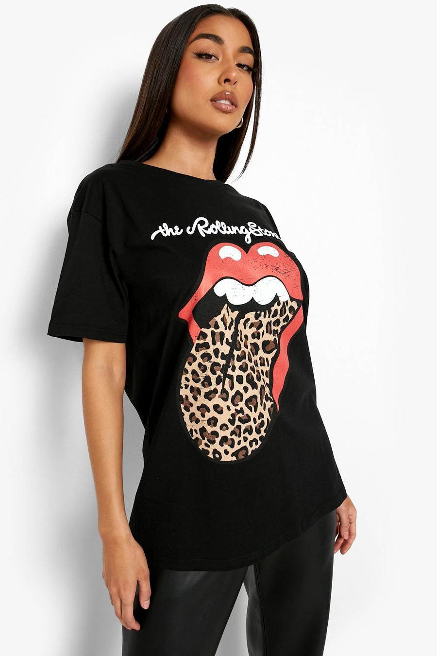 Black Rolling Stones Oversized Band T-shirt image number 1