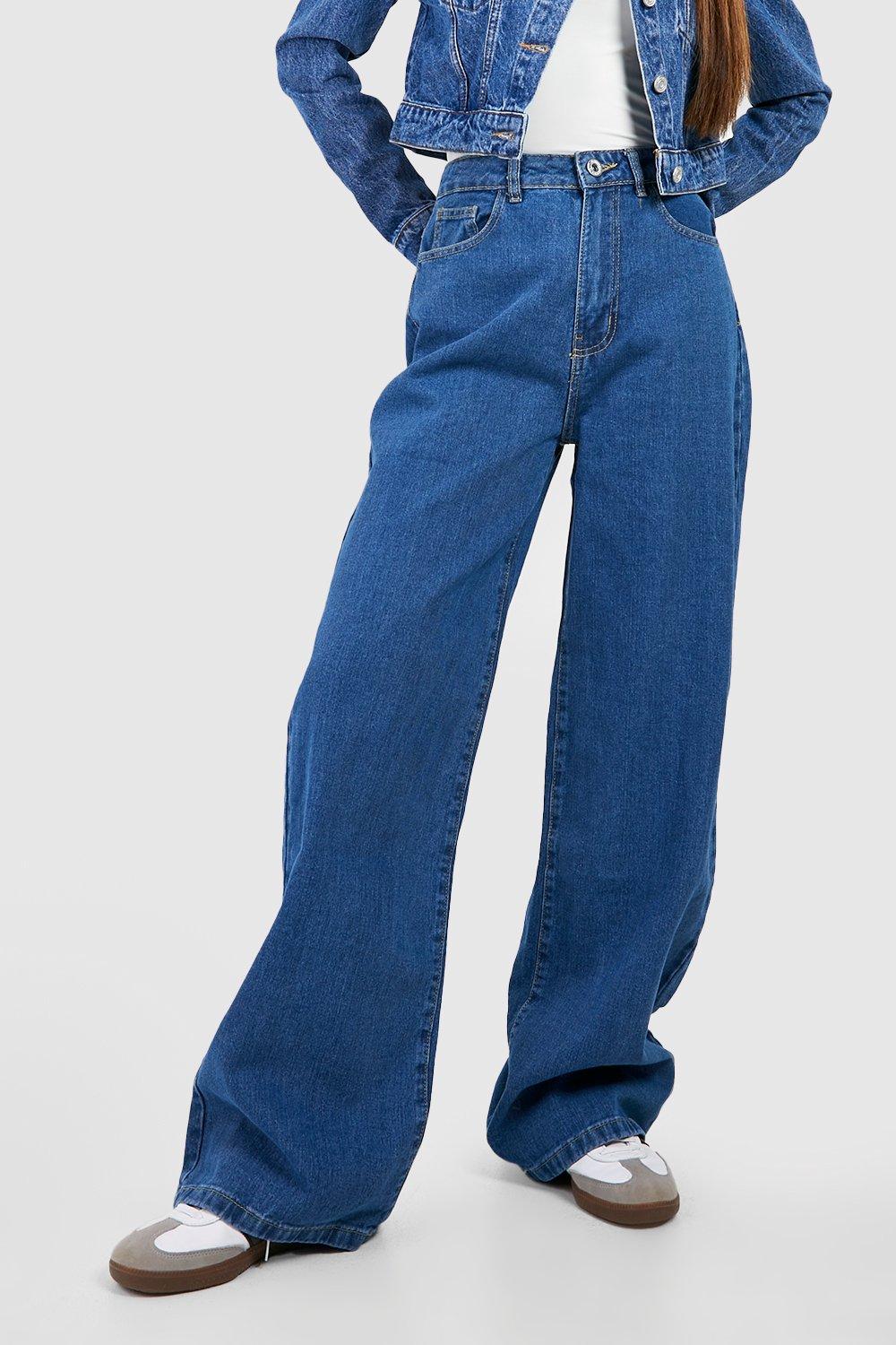 Basics High Waisted Wide Leg Jeans