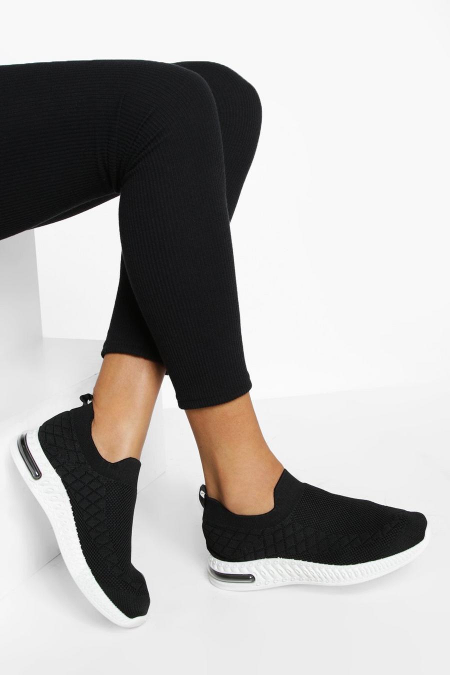 Black Sporty Sock Sneakers image number 1