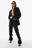 Black Tie Ankle Relaxed Fit Tailored Trousers