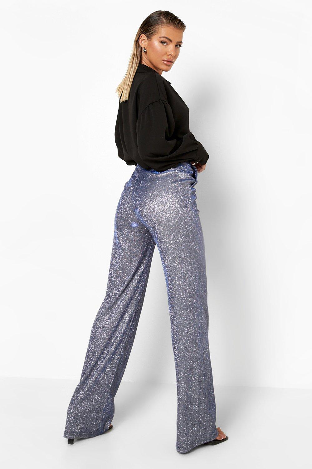 Shimmer Wide Leg Tailored Trousers