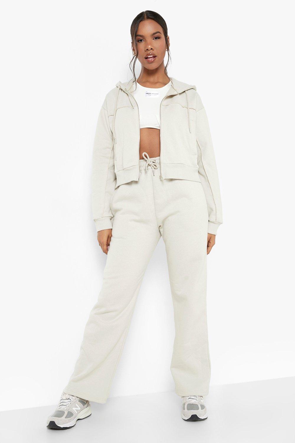 Basic straight sweatpants - White - Women - Gina Tricot