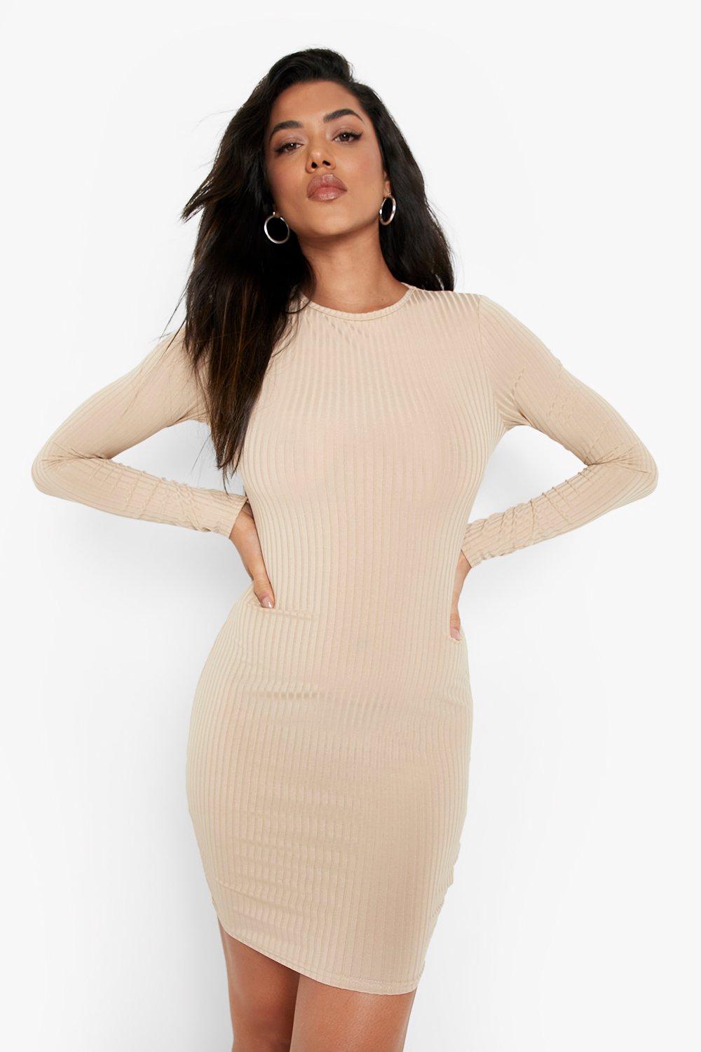 Rib Twist Back Knit Dress