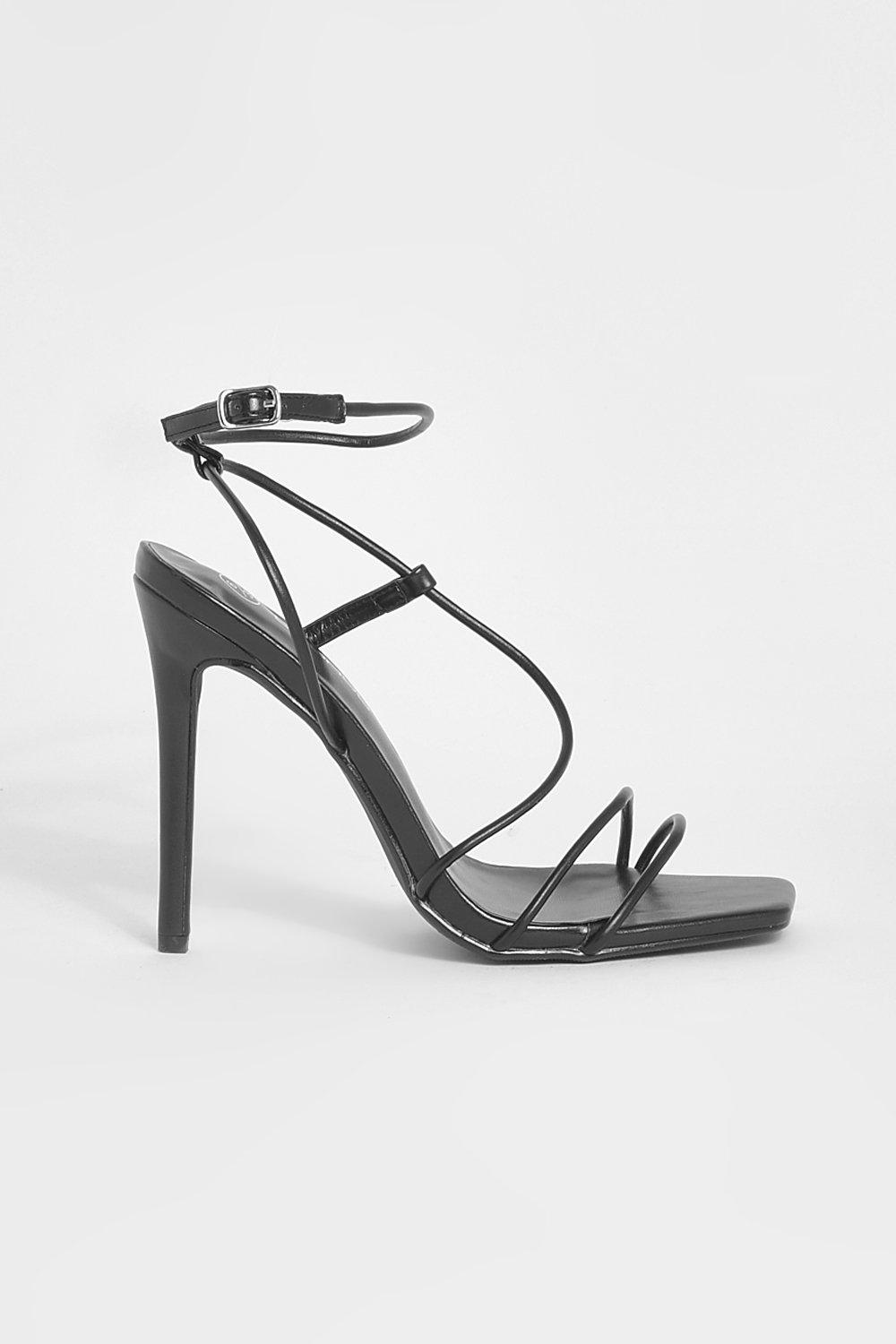 High Multi Strap Wrap Up Heel