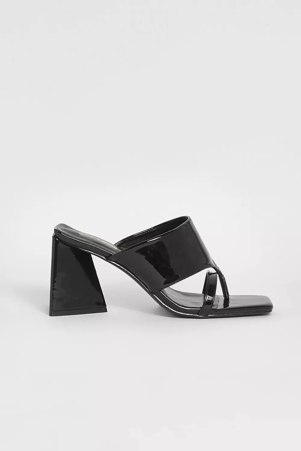 Black Double Strap Triangle Heel Mule alternative image