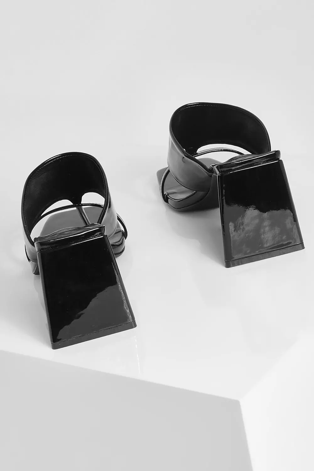 Black Double Strap Triangle Heel Mule alternative image