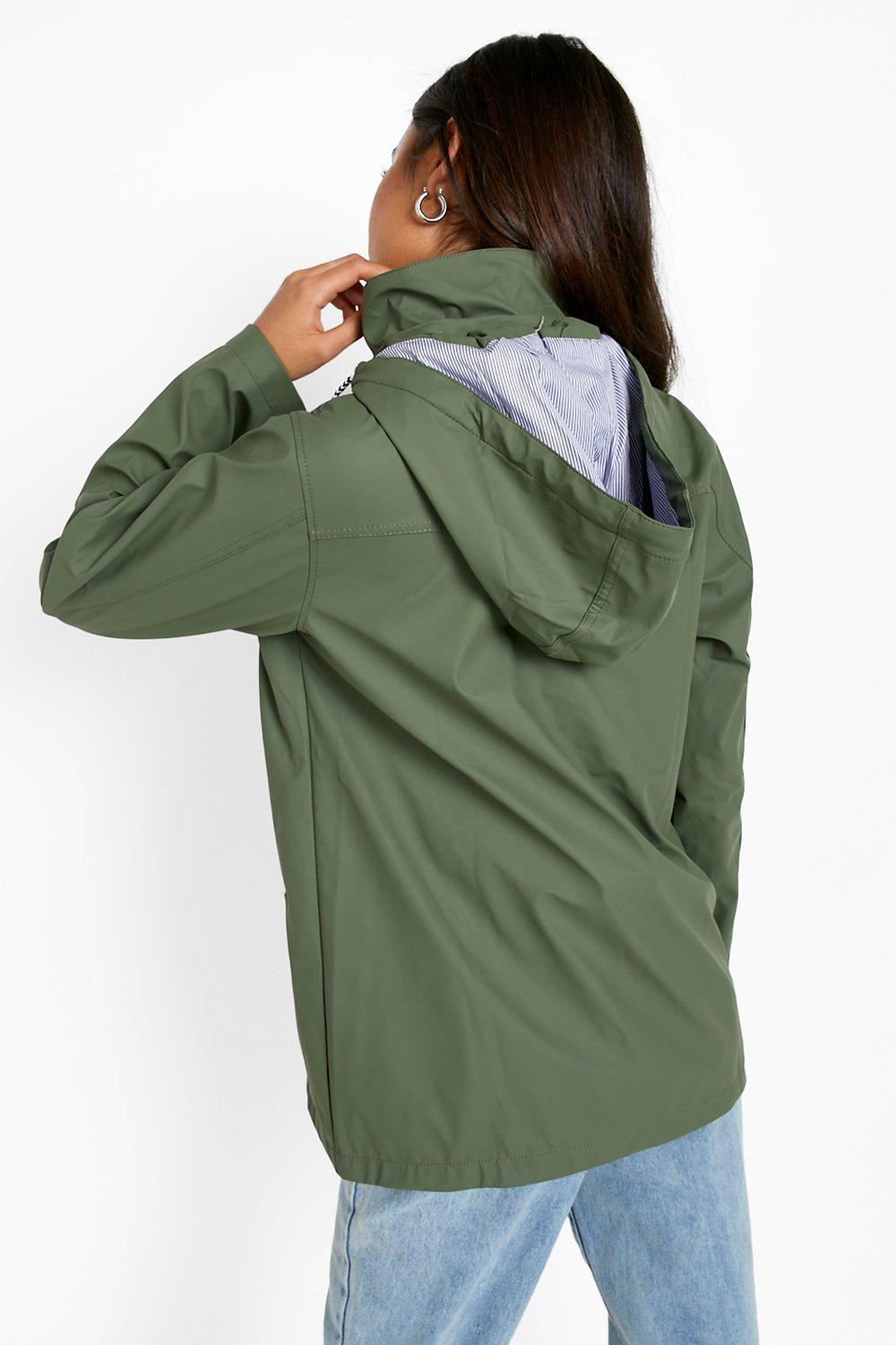 Boohoo rubberised discount rain mac