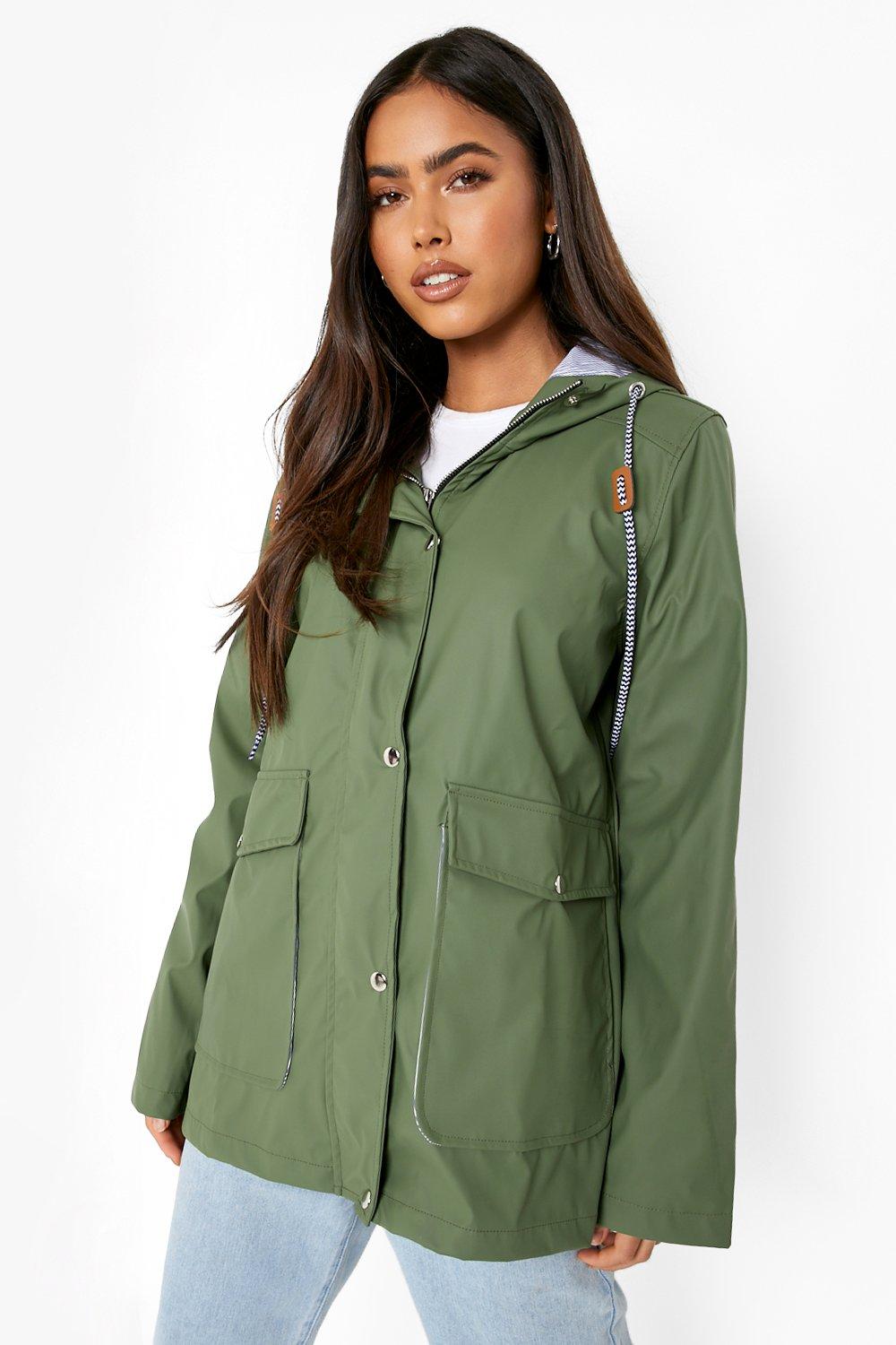 Boohoo rubberised 2025 rain mac