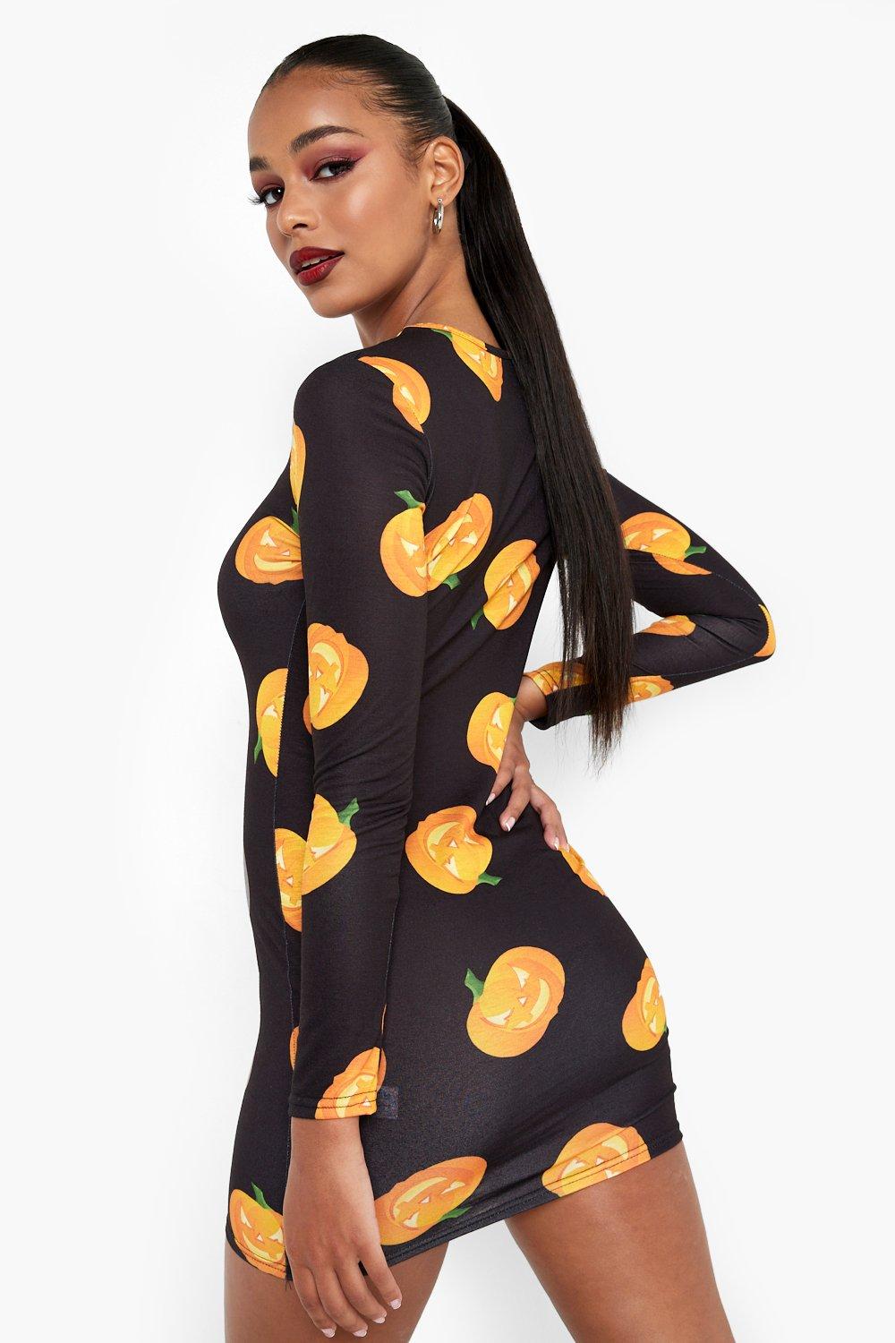 Boohoo pumpkin shop dress