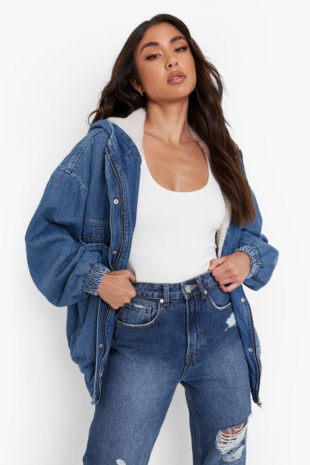 blue jean bomber jacket