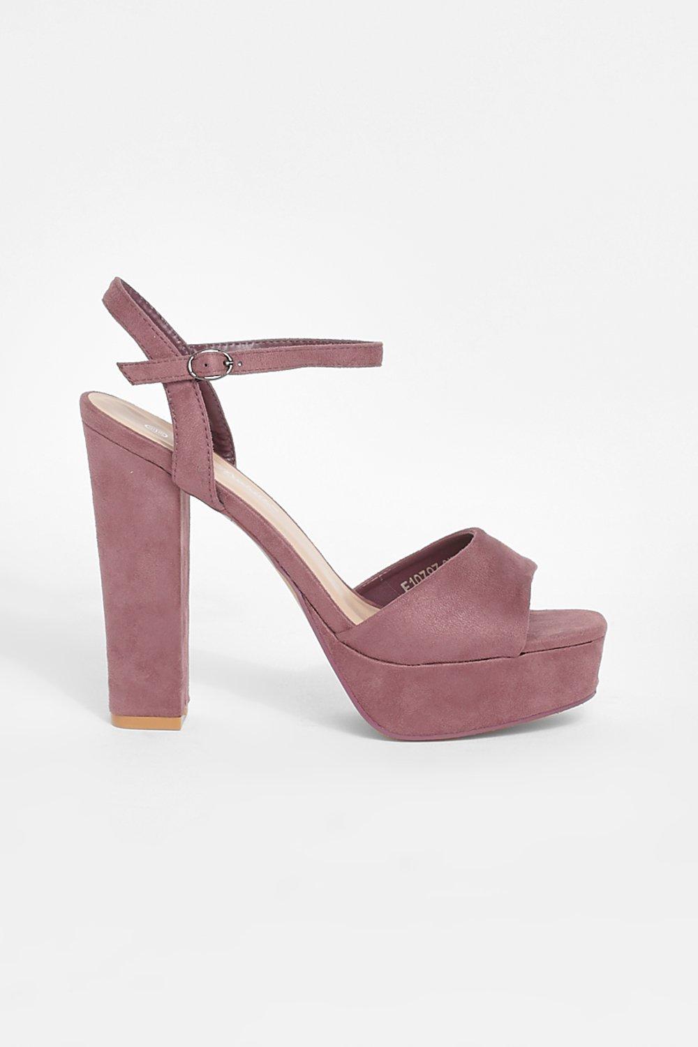 Mauve 2025 chunky heels