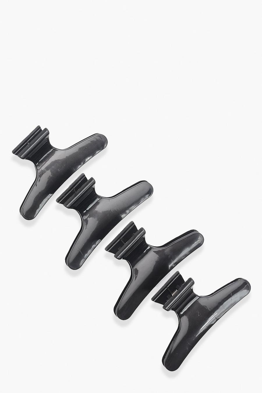 Black 4 Pack Sectioning Hair Clips image number 1