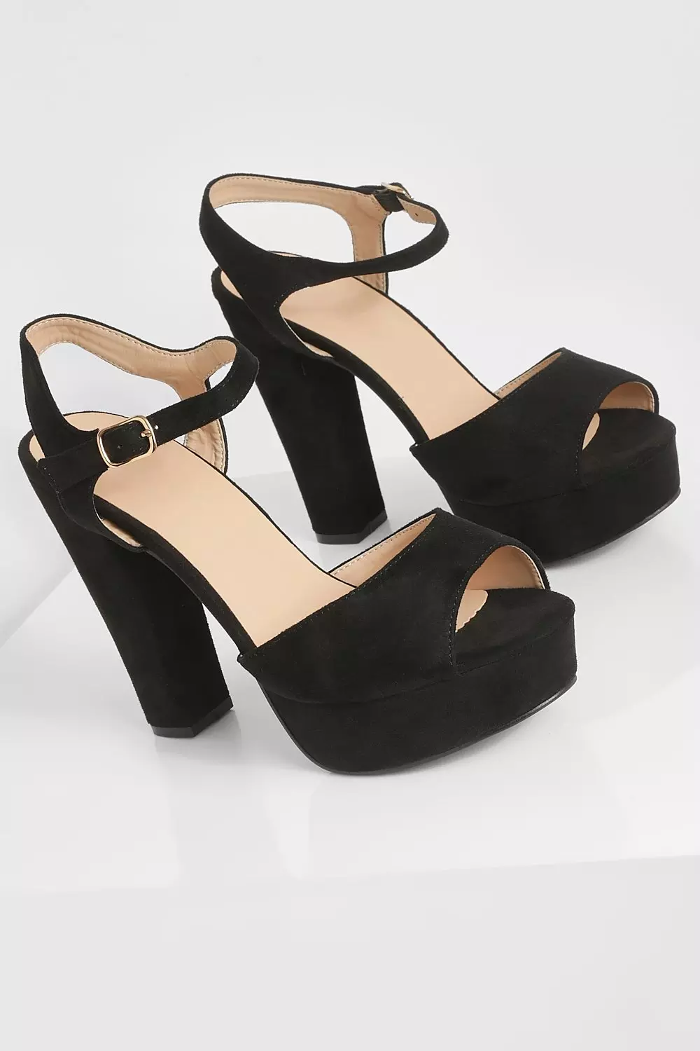 Black platform barely outlet there heels