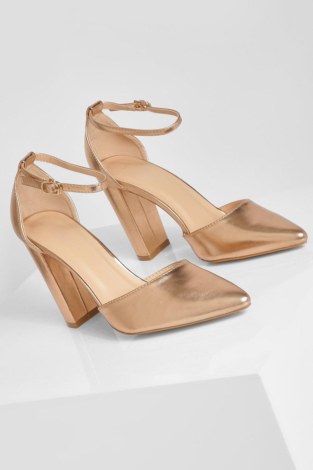 boohoo rose gold shoes