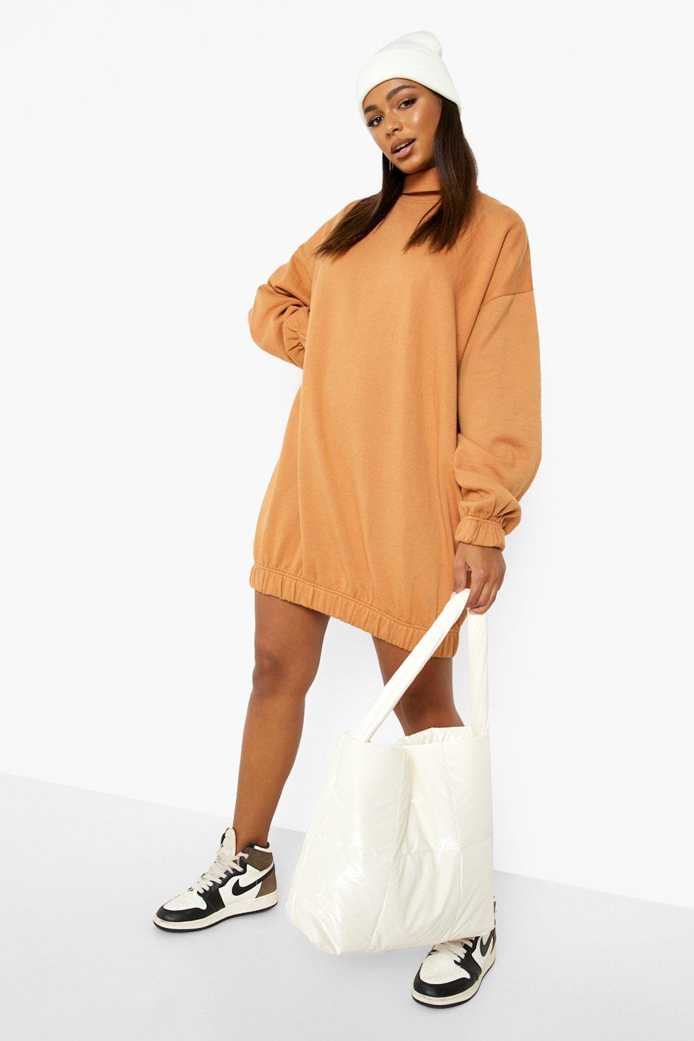 Tan hotsell hoodie dress