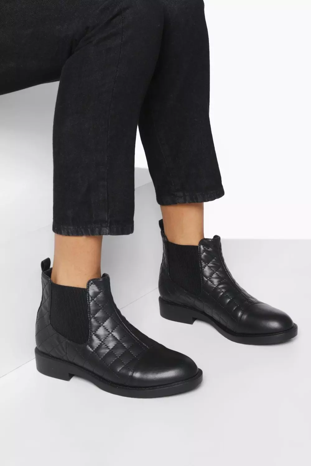 Quilted chelsea hot sale boots