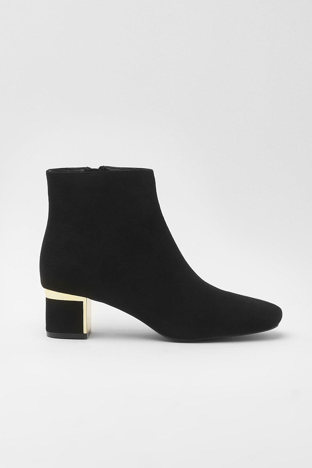 Metal heel 2024 ankle boots