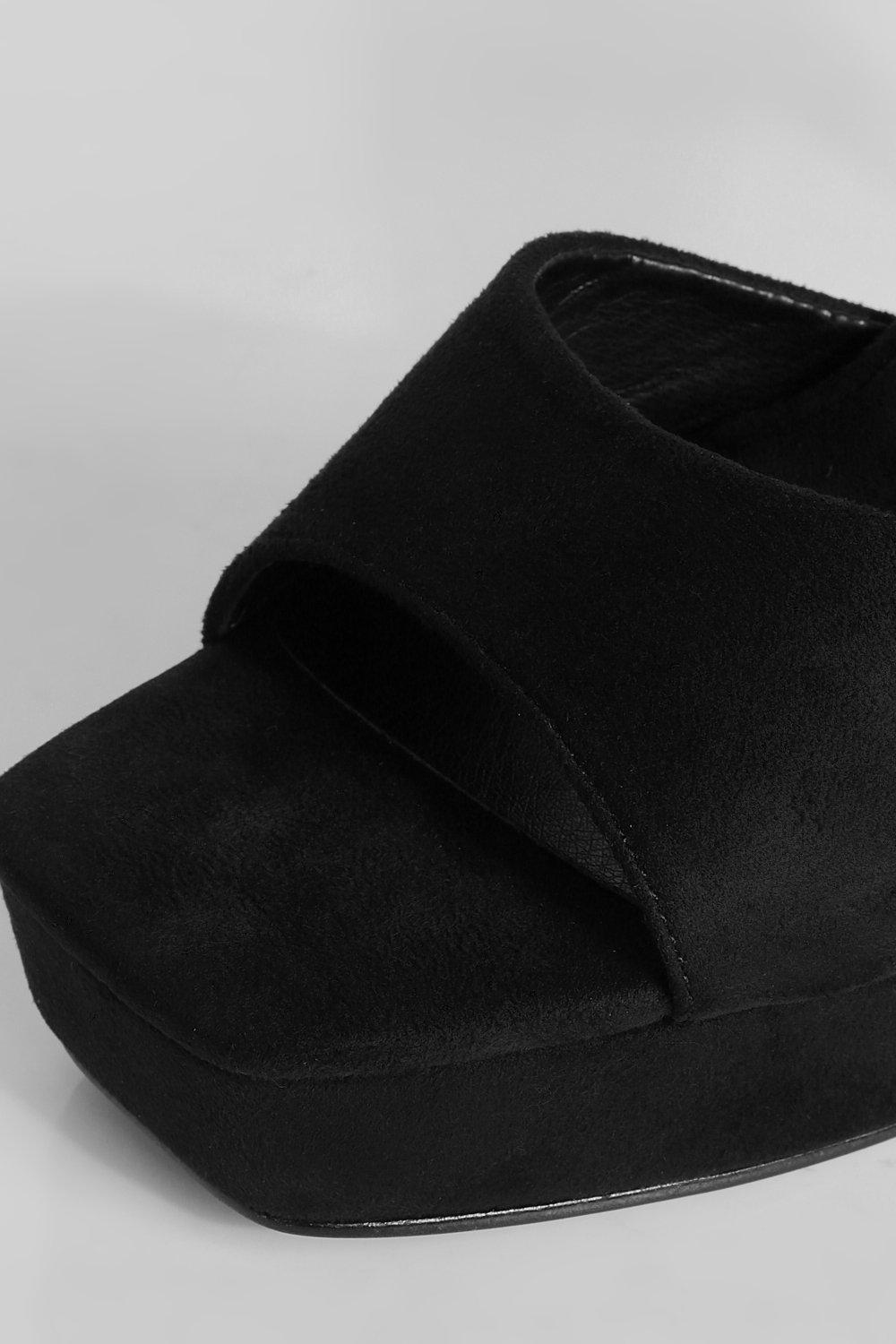 Heeled Platform Mule | boohoo