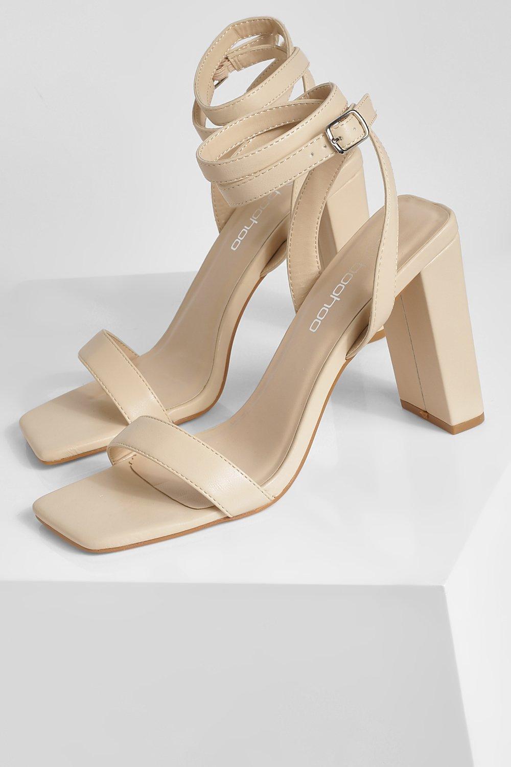 Scarpe nude hot sale tacco largo