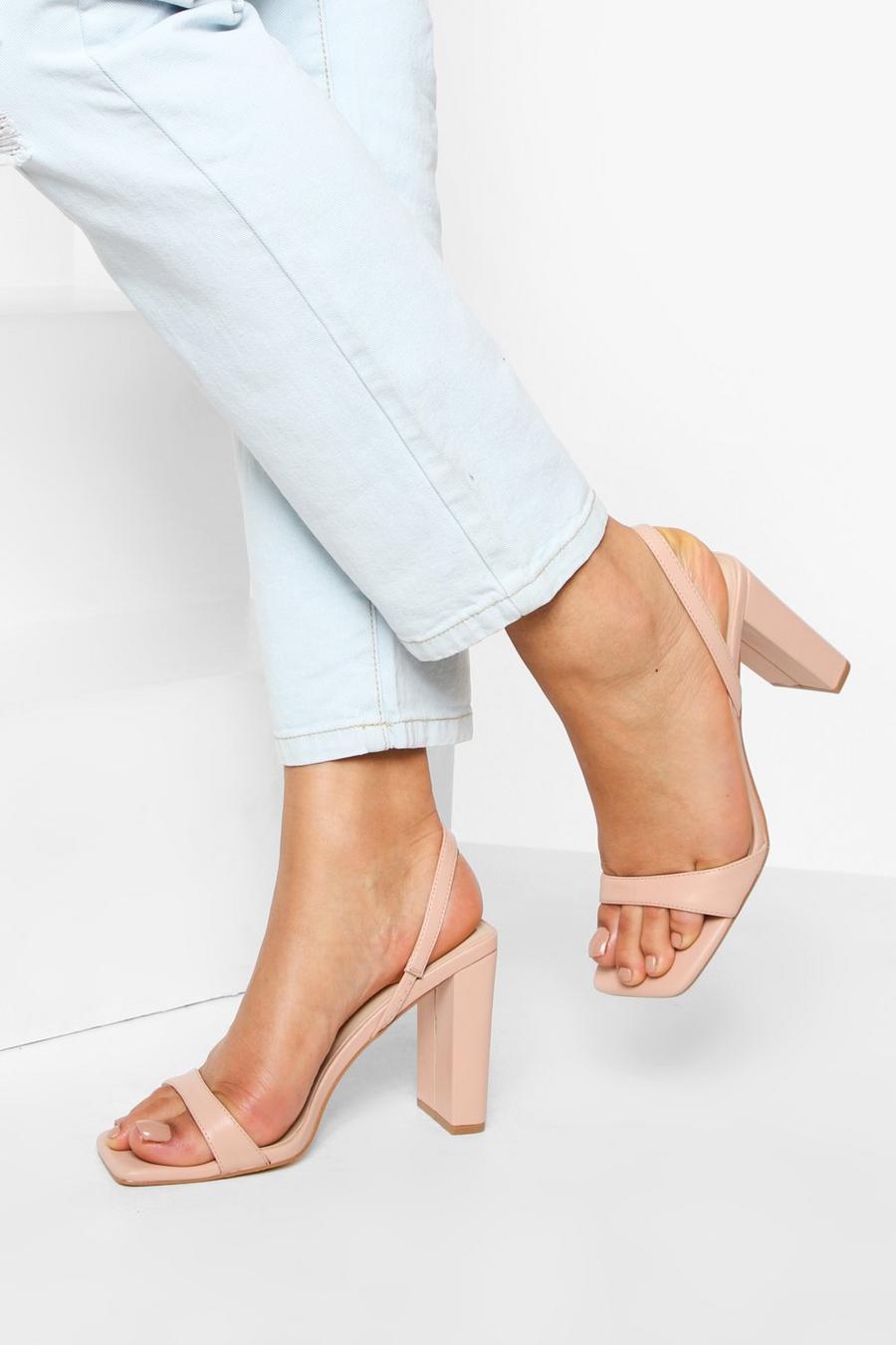 Nude Two Part Slingback Flat Heels image number 1