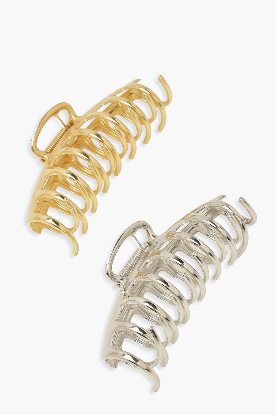 Multi 2 Pack Metallic Claw Clips image number 1