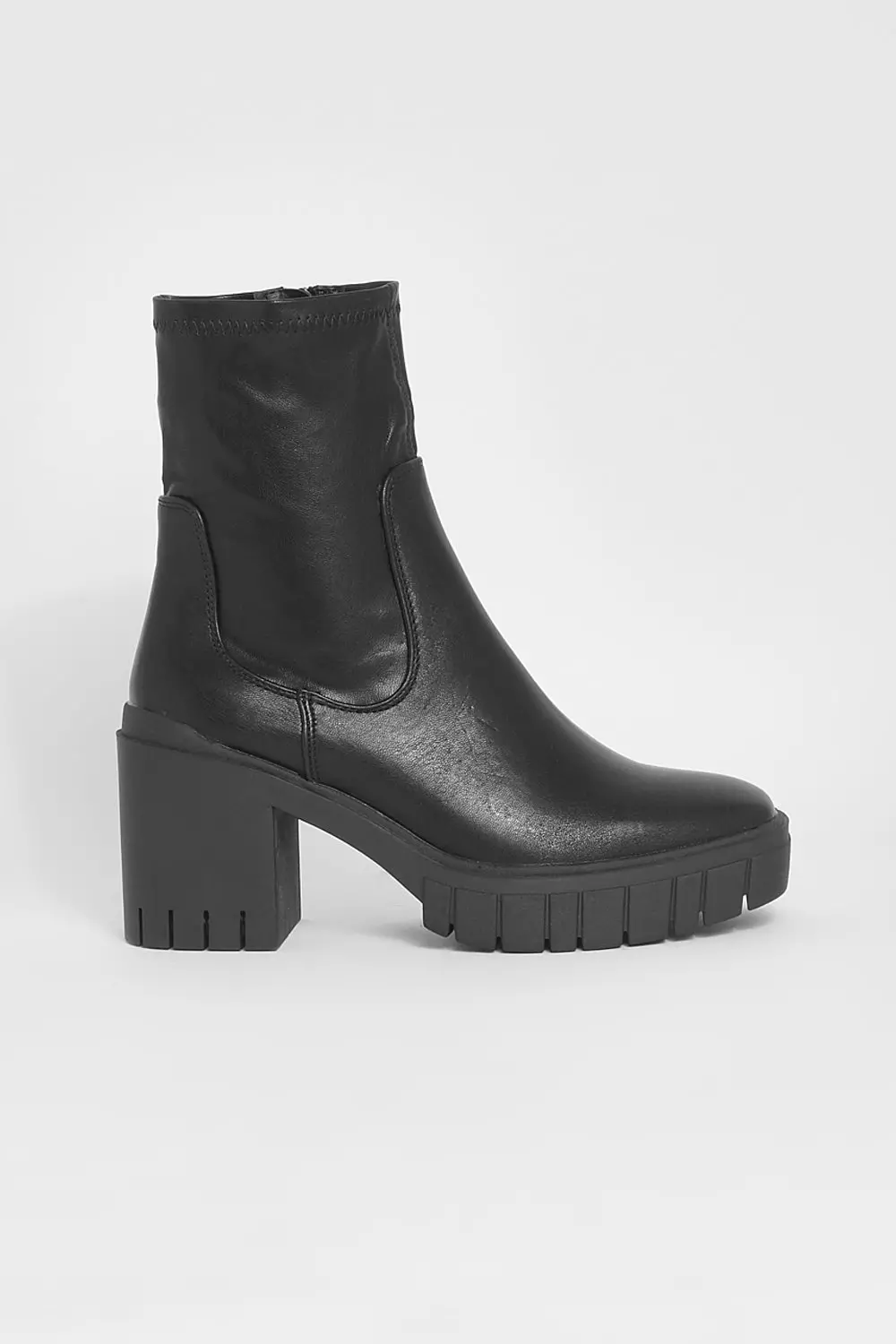 Black Chunky Sock Boots alternative image